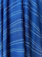 MALA handworks  Ikat Hand Woven Pattern Kaftan in Indigo Blue with White and Organic Dye