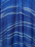 MALA handworks  Ikat Hand Woven Pattern Kaftan in Indigo Blue with White and Organic Dye