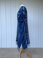 MALA handworks  Ikat Woven-58 Indigo Ikat kaftan, Organic indigo dye