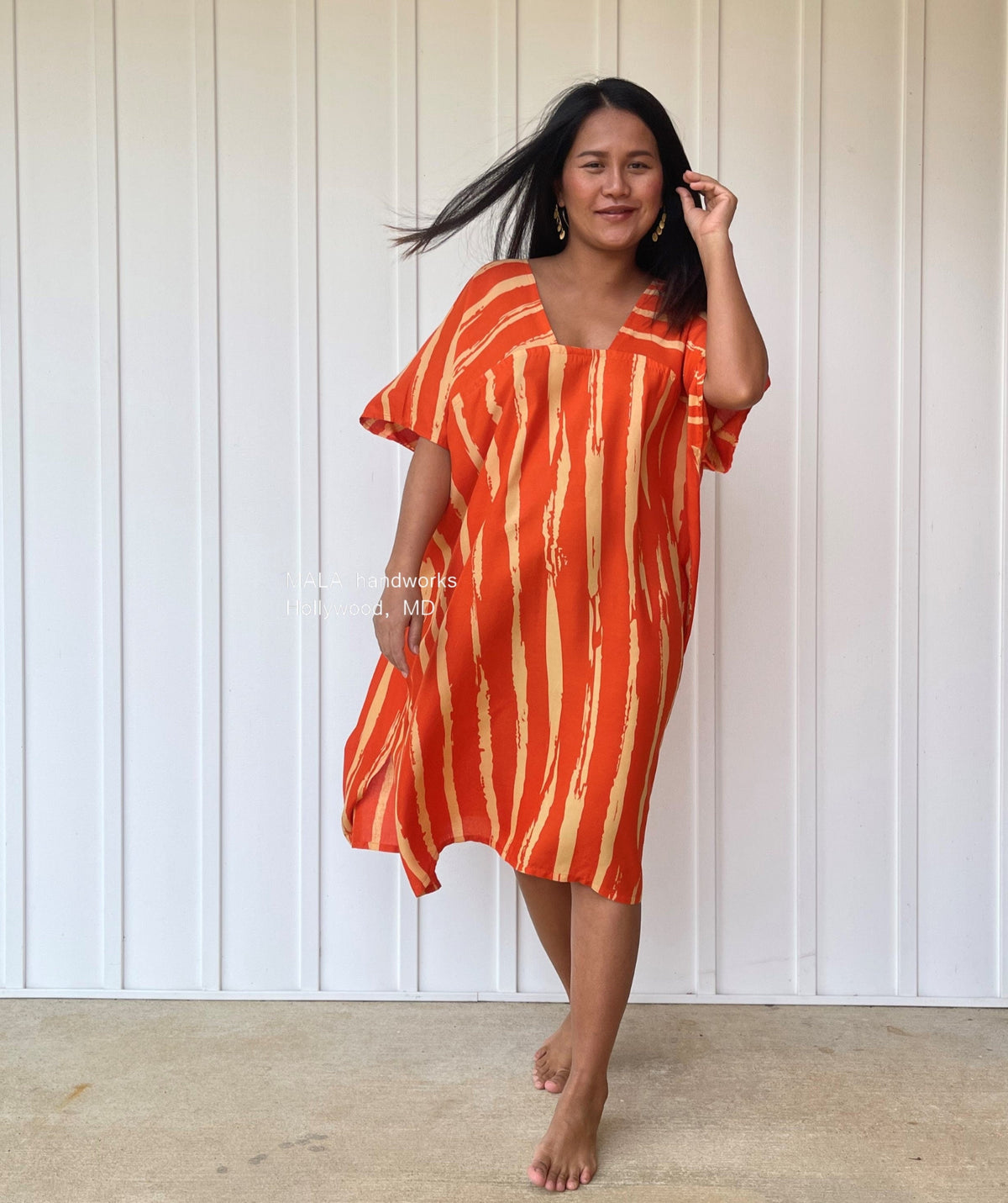 Cascade Kaftan in Orange