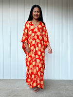 Mala Handworks Luna Orbs Kaftan in Orange