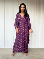 Mala Handworks Luna Micro Dot Kaftan in Purple