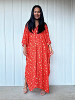Mala Handworks Luna Prism Mosaic Kaftan in Orange