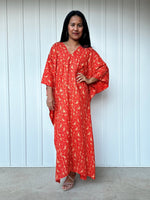 Mala Handworks Luna Prism Mosaic Kaftan in Orange