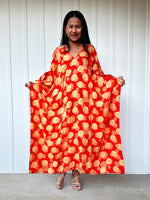 Mala Handworks Luna Orbs Kaftan in Orange