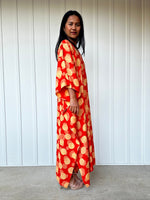 Mala Handworks Luna Orbs Kaftan in Orange