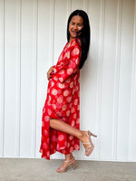 Mala Handworks Luna Orbs Kaftan in Red