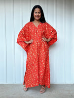Mala Handworks Luna Prism Mosaic Kaftan in Orange