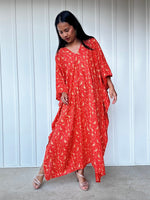 Mala Handworks Luna Prism Mosaic Kaftan in Orange