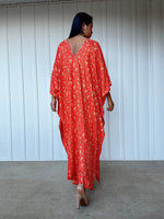 Mala Handworks Luna Prism Mosaic Kaftan in Orange