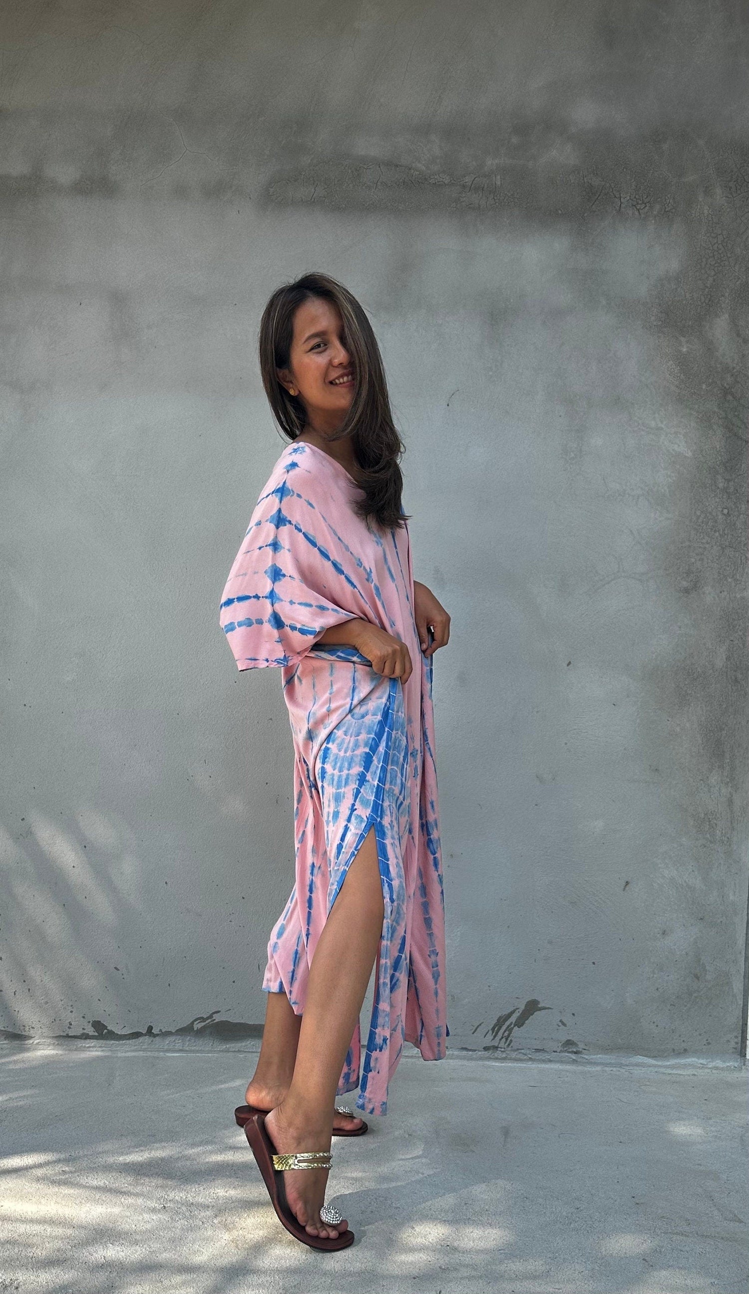 Camila Kaftan in Bubblegum & Blue Tie Dye
