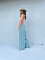 Tala Blue Geometric Pants front view