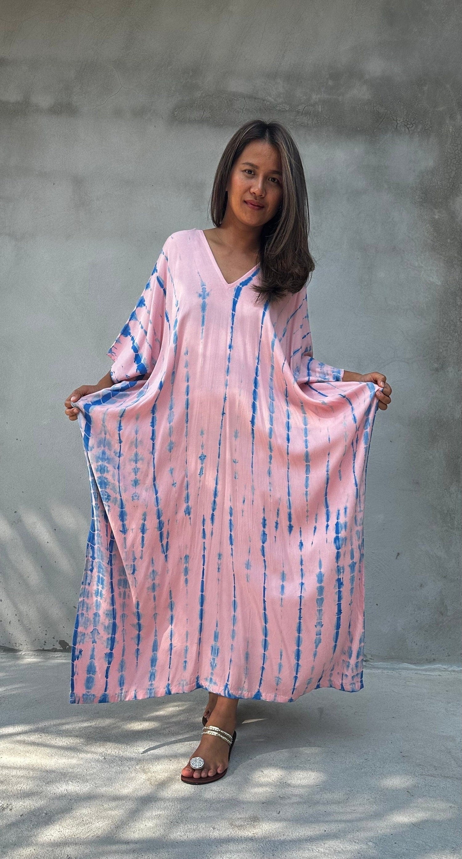 Camila Kaftan in Bubblegum & Blue Tie Dye