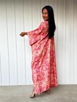 Mala Handworks Luna Splatter Kaftan in Pink and Peach