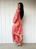 Mala Handworks Luna Splatter Kaftan in Pink and Peach