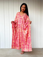 Mala Handworks Luna Splatter Kaftan in Pink and Peach