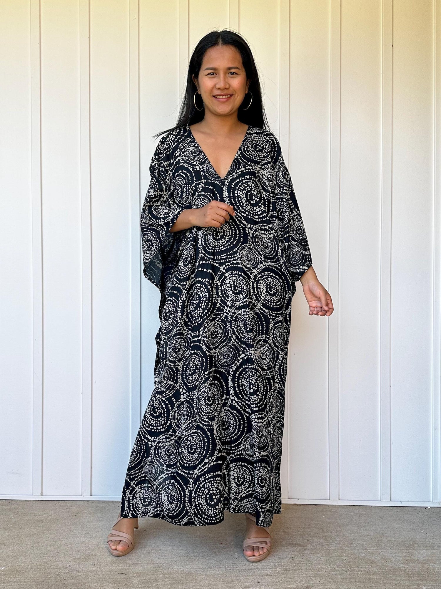 Mala Handworks Luna Halo Kaftan in Black
