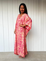 Mala Handworks Luna Splatter Kaftan in Pink and Peach