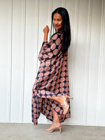 Mala Handworks Luna Coin Dot Kaftan in Navy