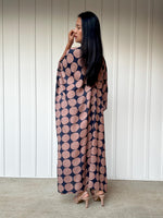 Mala Handworks Luna Coin Dot Kaftan in Navy