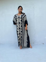 Mala Handworks Luna Crescent Kaftan in Black