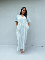 Mala Handworks Daria Hand-Woven Cotton Kaftan in White