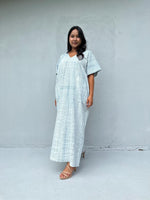 Mala Handworks Daria Hand-Woven Cotton Kaftan in White