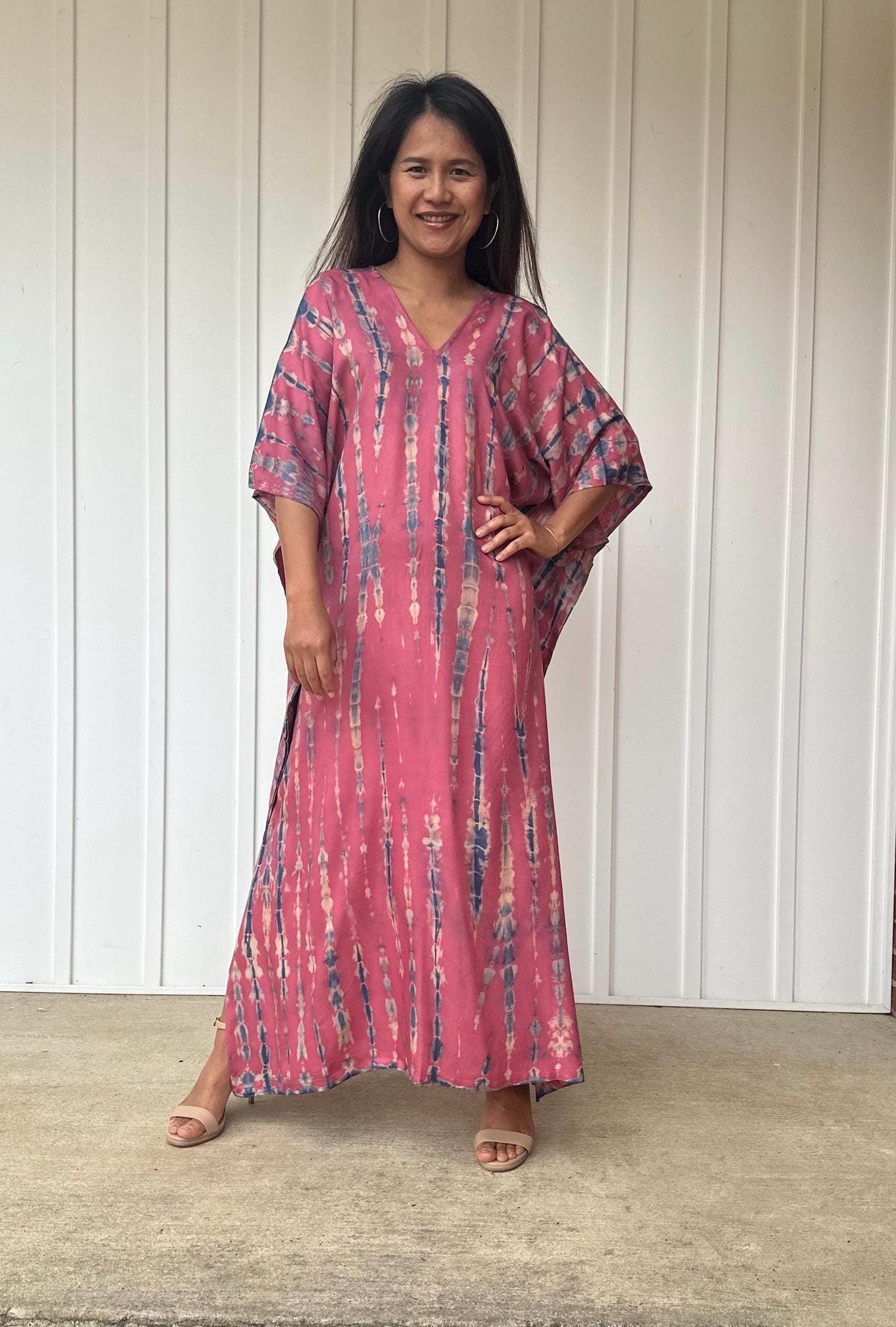 Nora Kaftan in Pink Rose Tie Dye