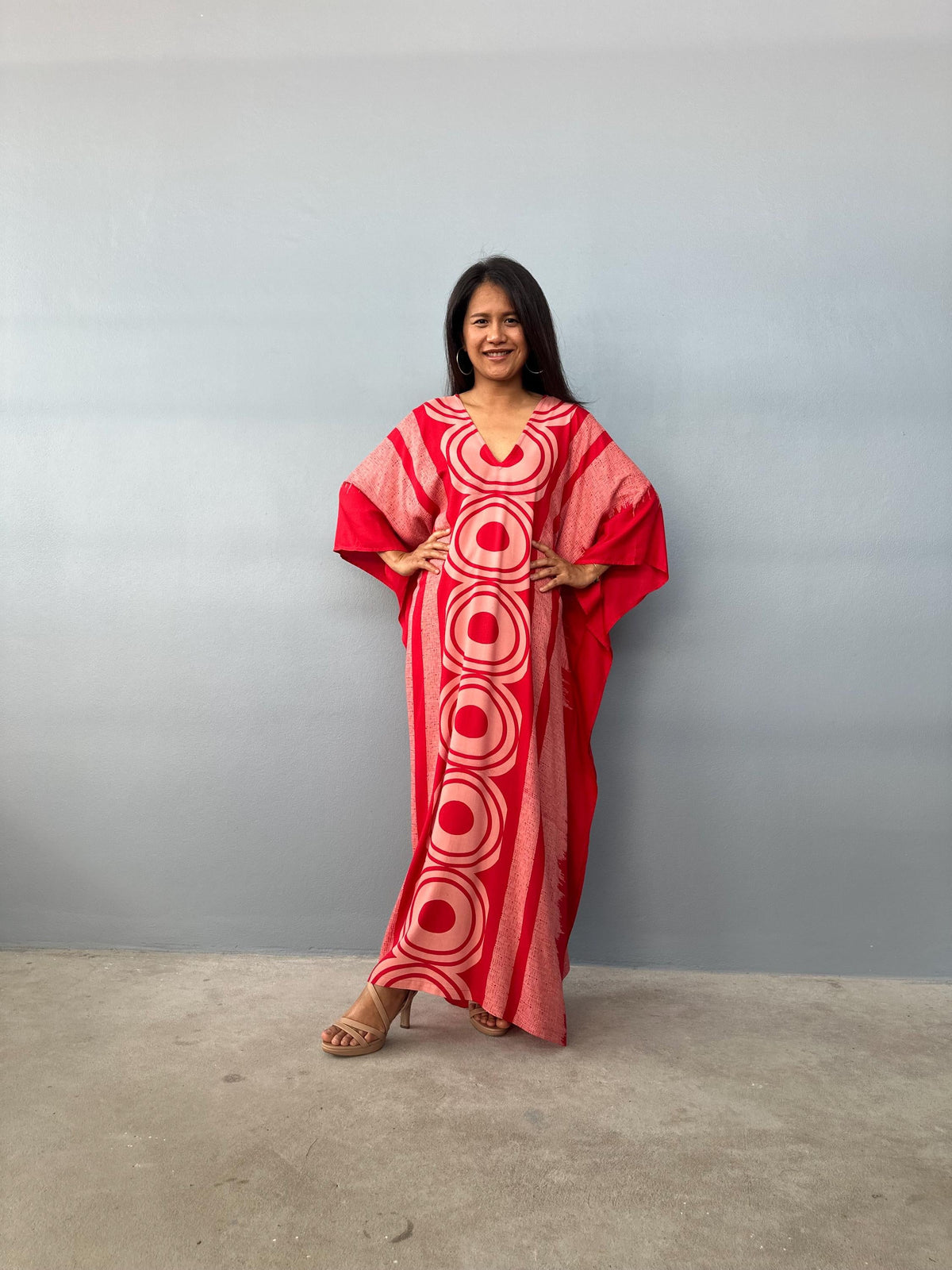 Mala Handworks Luna Echoeye Kaftan in Red
