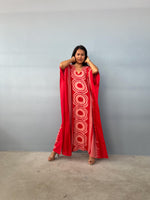 Mala Handworks Luna Echoeye Kaftan in Red