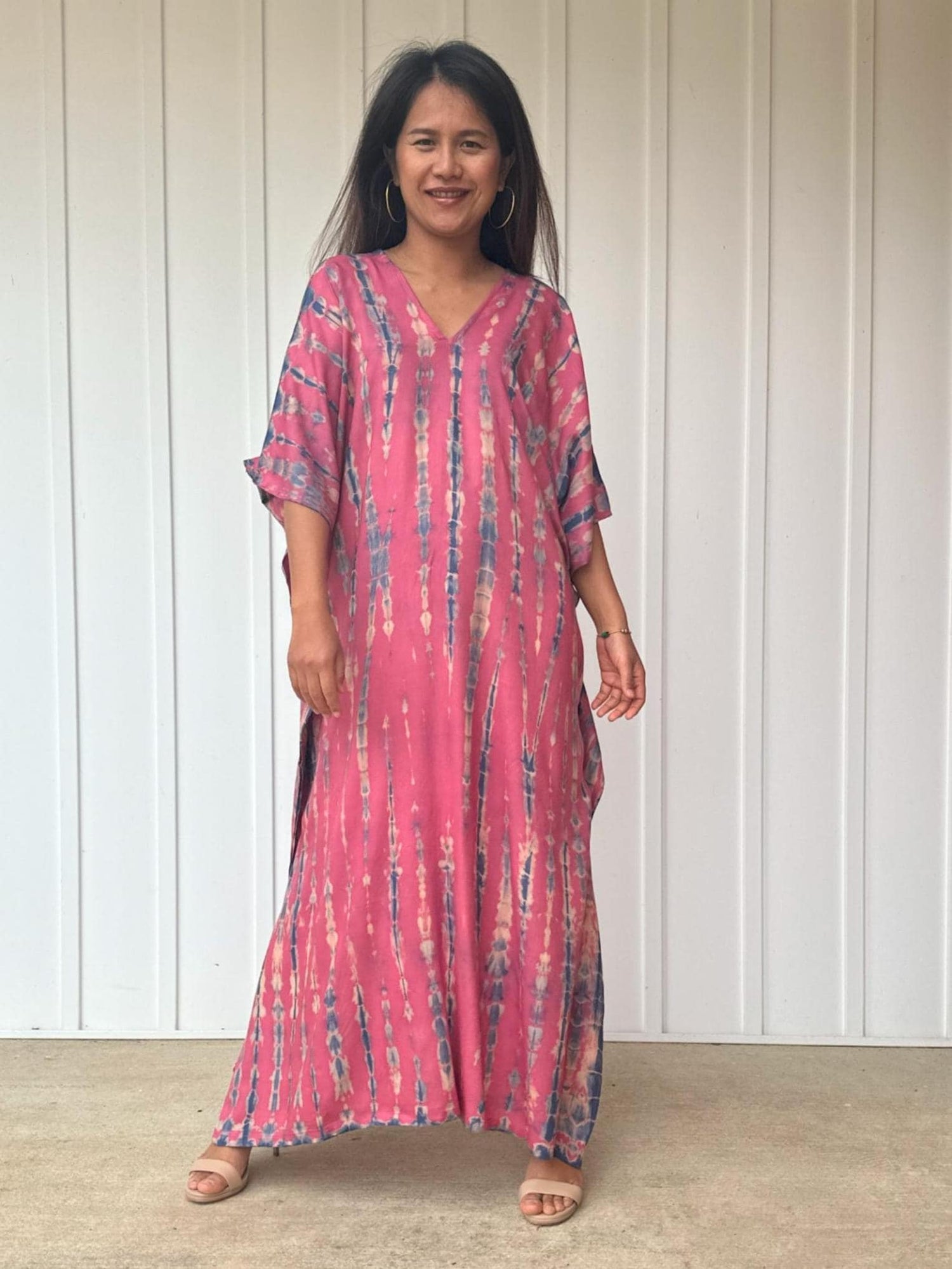 Nora Kaftan in Pink Rose Tie Dye