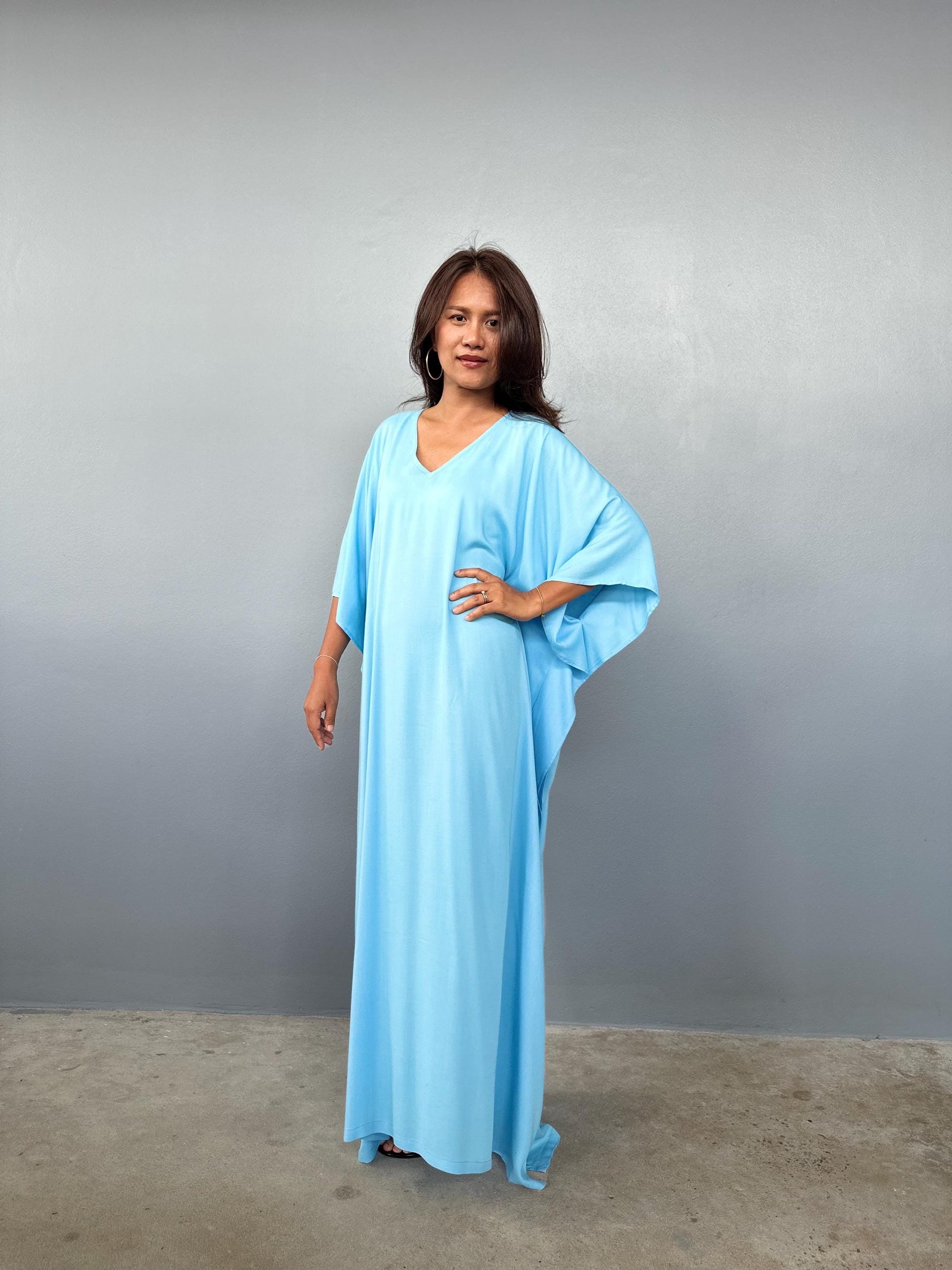 Eva Aqua Kaftan front view