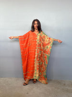 Eva Orange Tie Dye Kaftan front view