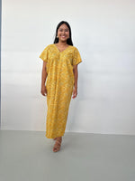 Mala Handworks Callie Petite Cotton Kaftan in Turmeric Paisley