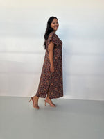 Mala Handworks Callie Petite Cotton Kaftan in Eggplant Paisley