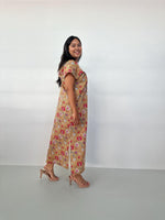 Mala Handworks Callie Petite Cotton Kaftan in Olive Paisley