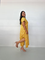 Mala Handworks Callie Petite Cotton Kaftan in Turmeric Paisley
