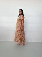 Mala Handworks Callie Petite Cotton Kaftan in Olive Paisley