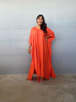 Eva Tangerine Kaftan front view