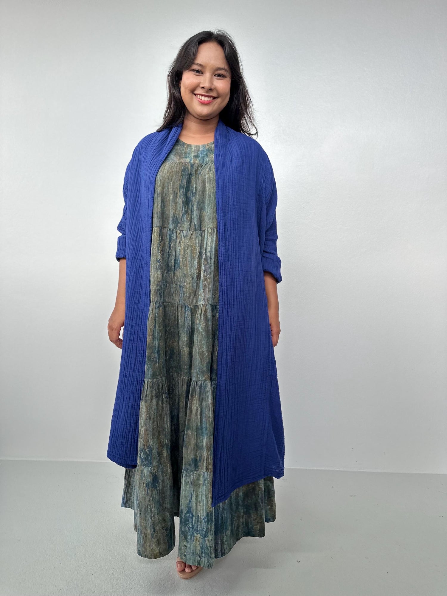 Yara Open Cardigan in Indigo