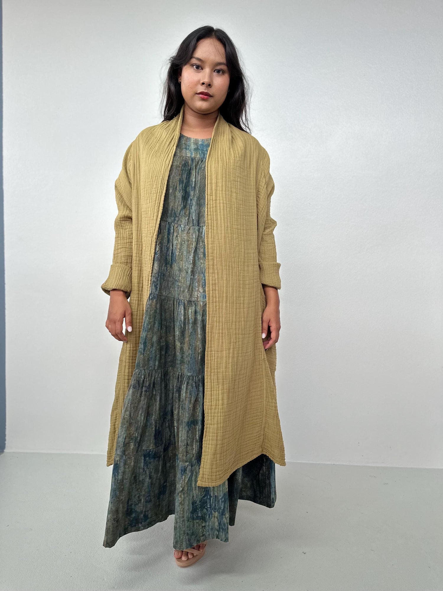 Yara Open Cardigan in Tan