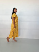 Mala Handworks Callie Petite Cotton Kaftan in Yellow Paisley