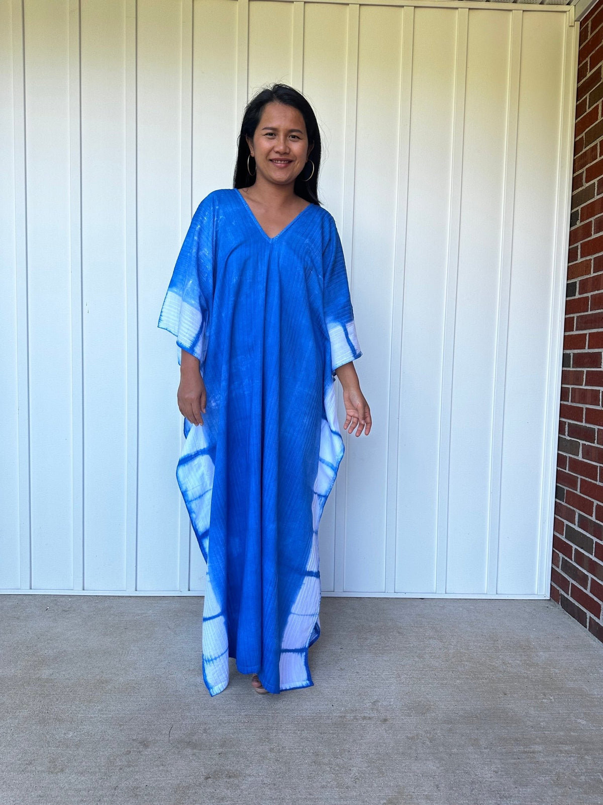 MALA handworks  Indigo Kaftan in Hand Dyed Indigo Blue