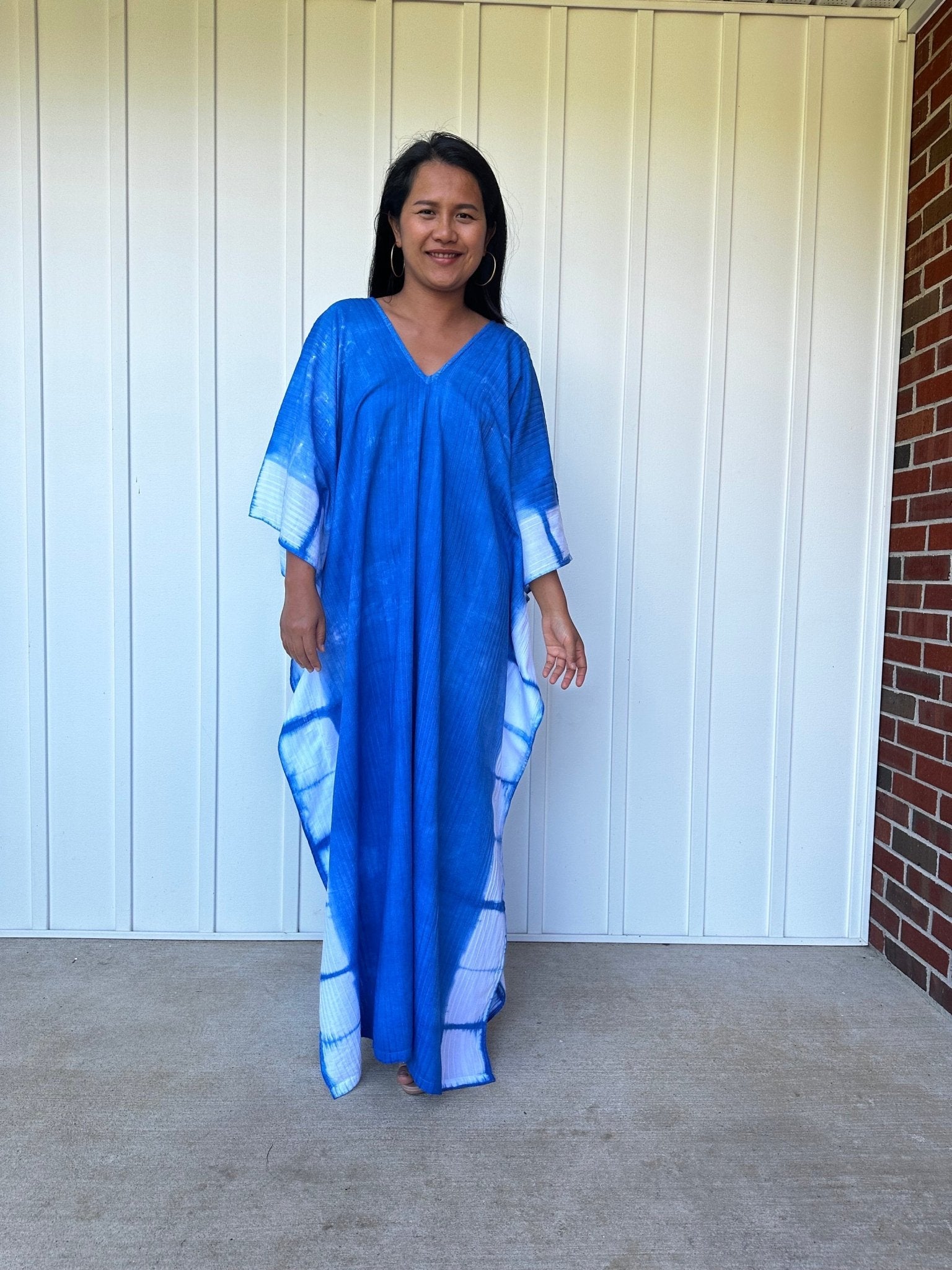 MALA handworks  Indigo Kaftan in Hand Dyed Indigo Blue