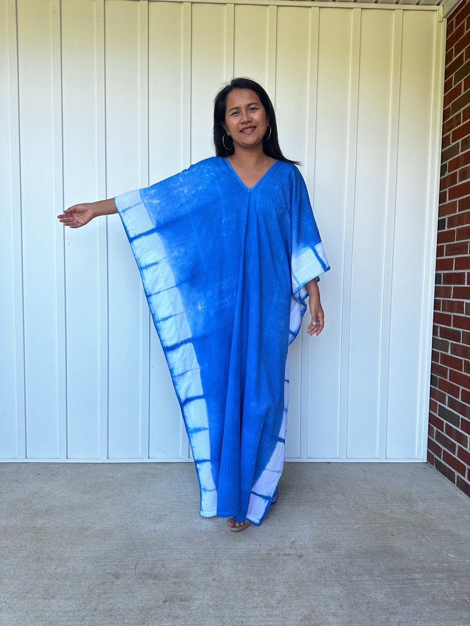 MALA handworks  Indigo Kaftan in Hand Dyed Indigo Blue