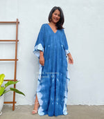 MALA handworks  Indigo Kaftan in Hand Dyed Indigo Blue