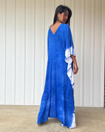 Indigo Kaftan in Hand Dyed Indigo Blue - Mala Handworks