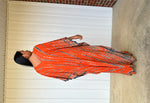 MALA handworks iynta Kaftan in Orange and Black Tie Dye