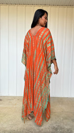 MALA handworks iynta Kaftan in Orange and Green Tie Dye