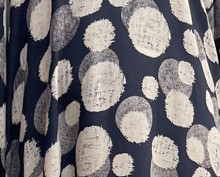 MALA handworks Luna Kaftan in Black and Orbs Silkscreen